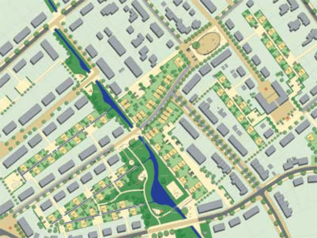 In der Ortsmitte zu Hause