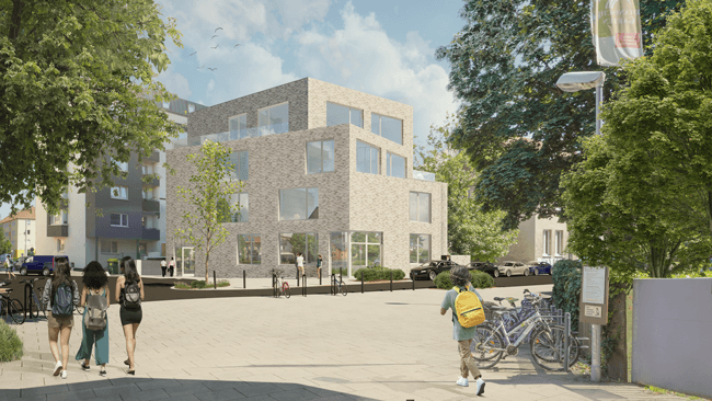 Dreidimensionales "Spiel" an der Ecke!