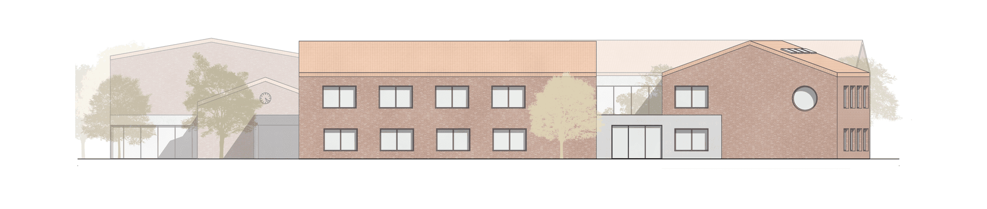 Schule zwischen Dorf und Landschaft