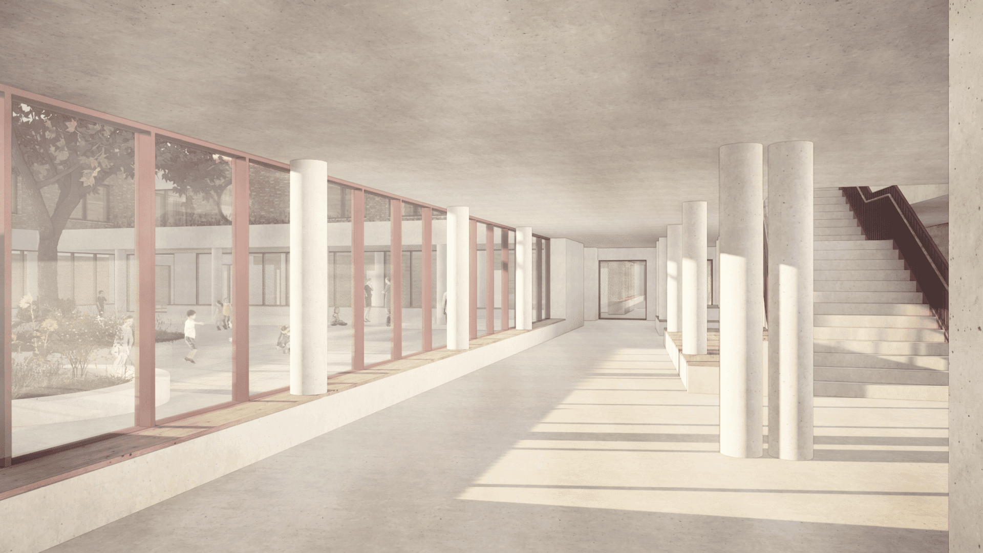 Schule zwischen Dorf und Landschaft